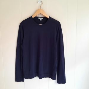 COS sweater scoop neck navy blue cotton M